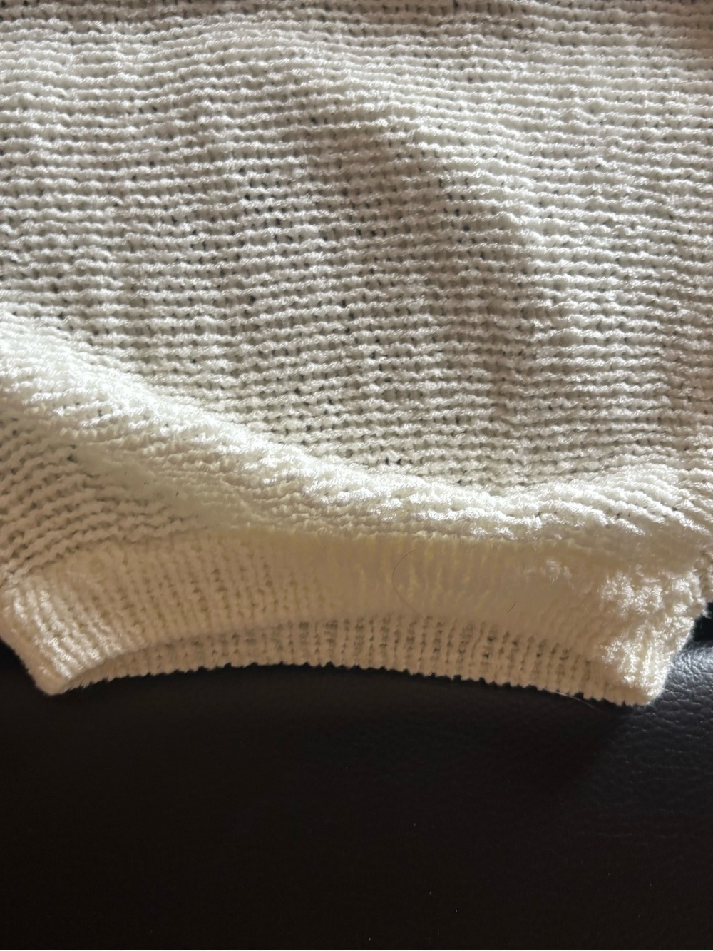 DAVI & DANI Cream Open-Front Knit Cardigan with Lace-Back Detail - Picture 4 of 9